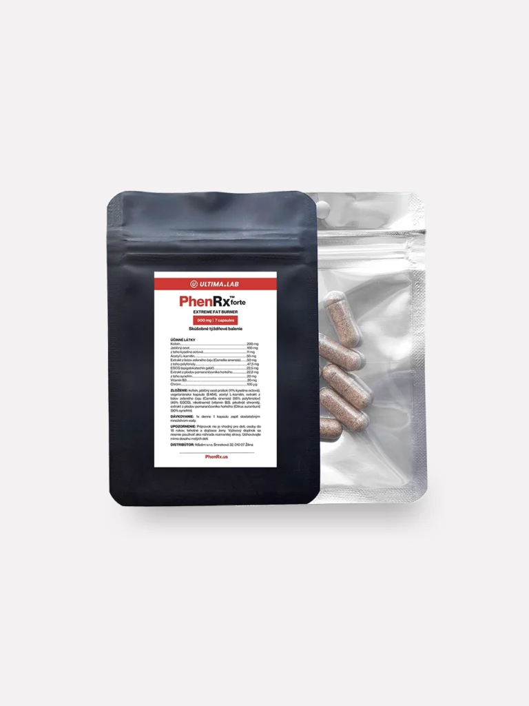 Zkušební týdenní balení Prášky na hubnutí PhenRx forte 500mg (7 kaps.)