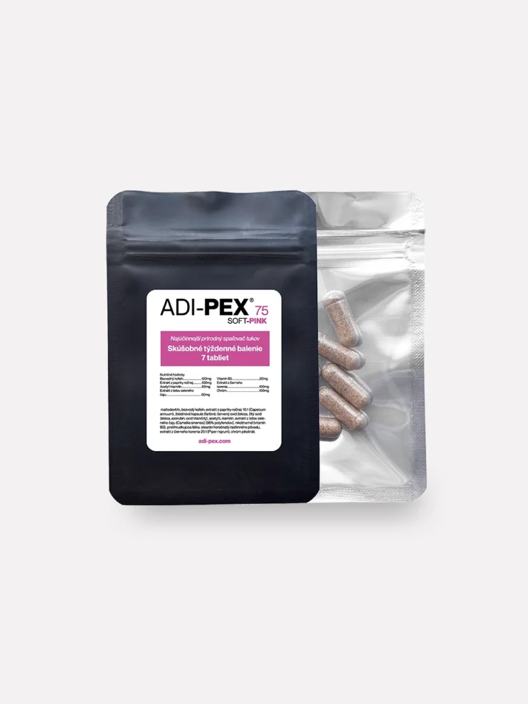 Zkušební týdenní balení Prášky na hubnutí ADIPEX 75mg Soft Pink (7 kaps.)